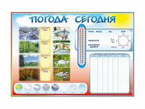 Стенд-уголок маркерный "Погода сегодня" - «globural.ru» - Клин