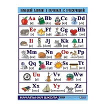 Таблица демонстрационная "Немецкий алфавит в картинках" (винил 70х100) - «globural.ru» - Клин