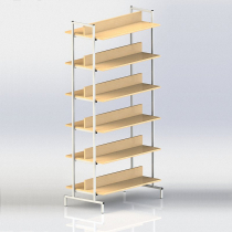 Стеллаж 2-сторонний на металлокаркасе - «globural.ru» - Клин