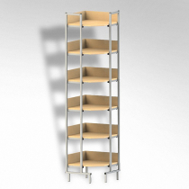 Стеллаж на металлокаркасе угловой - «globural.ru» - Клин