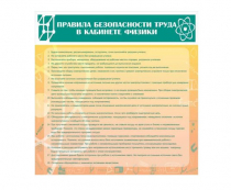 Стенд "Правила безопасности труда в кабинете физики" - «globural.ru» - Клин