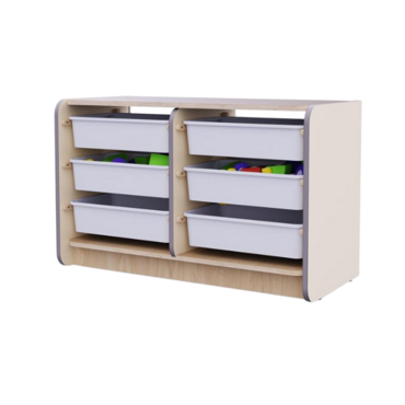 Двойной модуль для хранения игрушек из коллекции мебели «НЕГА» (цвет бежевый) - «globural.ru» - Клин