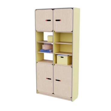 Рабочий стеллаж для воспитателя из коллекции «НЕГА» (цвет желтый) - «globural.ru» - Клин