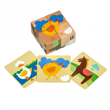 Деревянные кубики "Ферма" - «globural.ru» - Клин