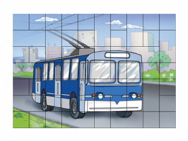 Магниты-пазлы "Троллейбус" - «globural.ru» - Клин