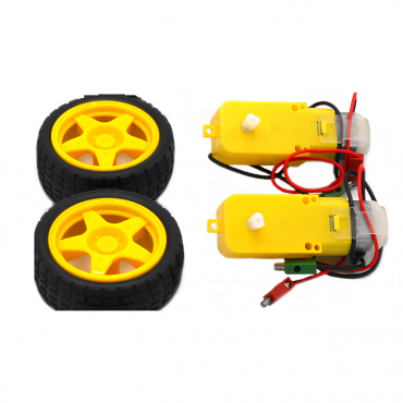 Двигатель постоянного тока с колесом на валу SNS-151 2 шт. - «globural.ru» - Клин