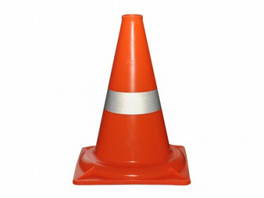 Сигнальный дорожный конус (жесткий, с одной световозвращающей полосой) - «globural.ru» - Клин