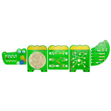 Тактильно-развивающая панель «Крокодил Дилли» - «globural.ru» - Клин