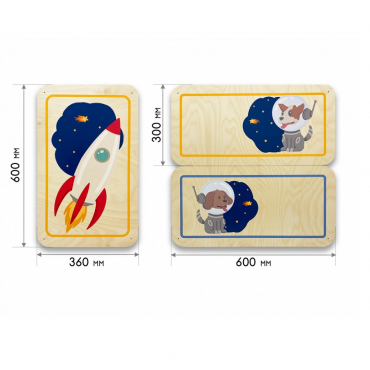 Набор стеновых панелей «Мы в Космосе - Белка и Стрелка» - «globural.ru» - Клин