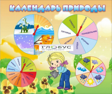 Стенд "Календарь природы" (вариант 1) - «globural.ru» - Клин