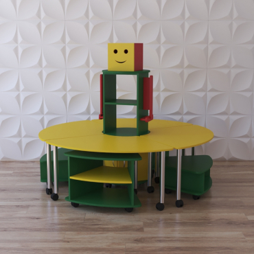 Модульный стеллаж "Весёлый робот" - «globural.ru» - Клин