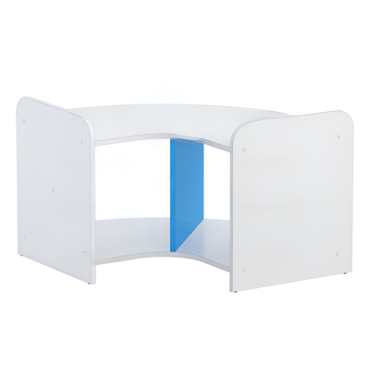 Стеллаж для пособий 7 (белый/синий)  - «globural.ru» - Клин