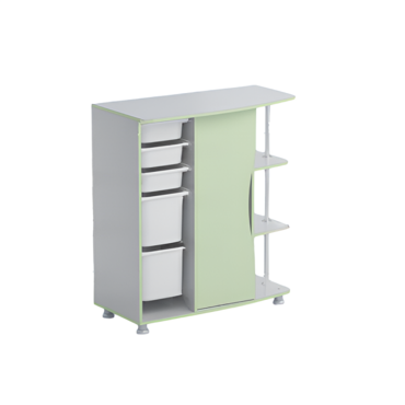 Стеллаж правый Робик 001 (серый/фисташковый) - «globural.ru» - Клин