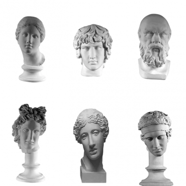 Комплект гипсовых моделей головы  - «globural.ru» - Клин