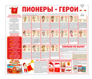 Тематический стенд "Пионеры-герои" - «globural.ru» - Клин