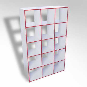 Шкаф открытый многосекционный ТР15 ЛДСП  - «globural.ru» - Клин