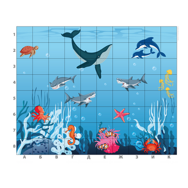 Коврик для логобота Пчелка "Животные морей и океанов" - «globural.ru» - Клин